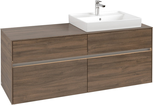Villeroy & Boch Waschtischunterschrank Collaro C086 B0 1400 mm Arizona Oak mit Beleuchtung und SoftClosing