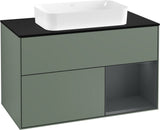 Villeroy & Boch Waschtischunterschrank Finion F252G 1000 mm Glossy White Lacquer mit LED-Beleuchtung
