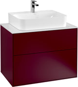 Villeroy & Boch Finion Waschbeckenunterschrank 800 mm Glossy White Lacquer – Wandmontage, 2 Auszüge