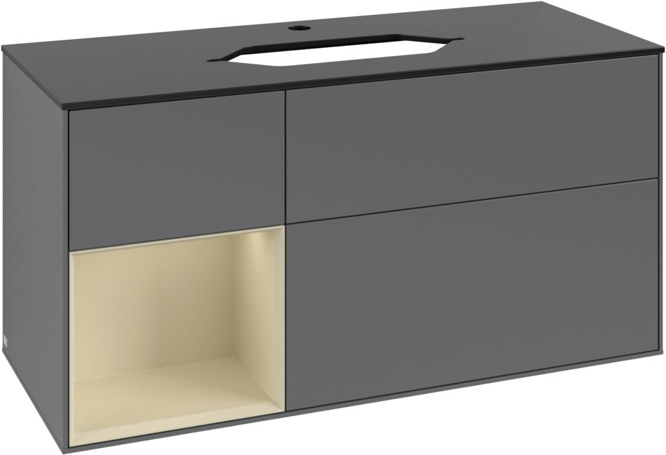 Villeroy & Boch Finion Waschtischunterschrank 1200 mm Glossy White Lacquer mit LED-Beleuchtung