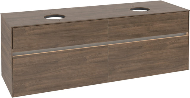 Villeroy & Boch Waschtischunterschrank Collaro C052 B0 1600 mm Arizona Oak mit Beleuchtung