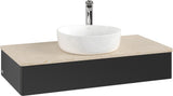 Villeroy & Boch Waschtischunterschrank Antao 1000 mm Anthrazit Matt Lack mit Hahnlochbohrung