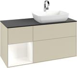 Villeroy & Boch Finion Waschtischunterschrank 1200 mm Glossy White Lacquer mit Beleuchtung