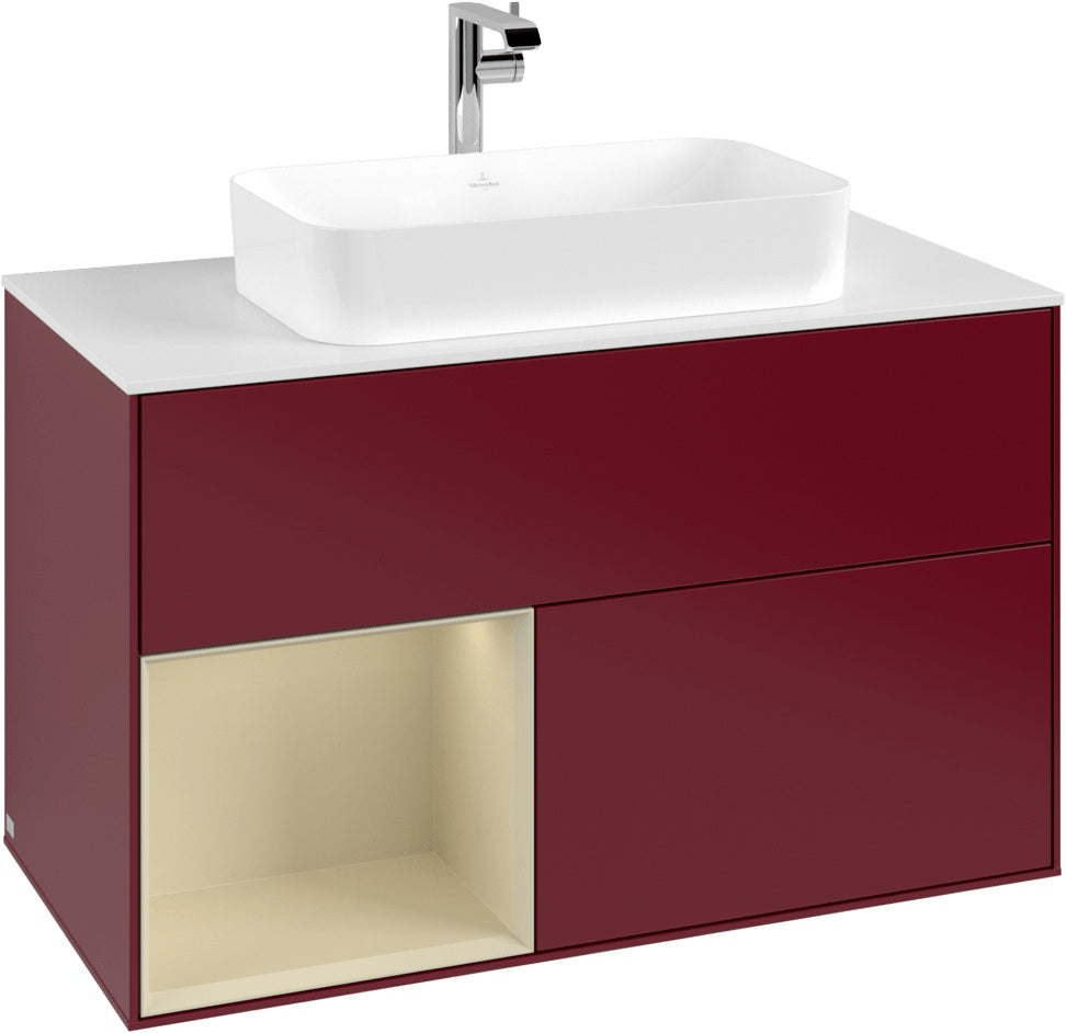 Villeroy & Boch Waschtischunterschrank Finion G241GF Glossy White Lacquer 1000 mm mit Beleuchtung