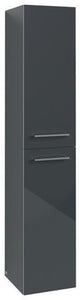 Villeroy & Boch Avento Hochschrank 350 mm Crystal Grey, 2 Türen, links, wandhängend