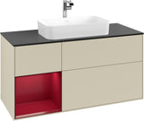 Villeroy & Boch Finion Waschtischunterschrank 1200 mm Glossy White Lacquer mit LED-Beleuchtung