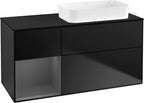 schwarz / Waschtischunterbau / G682G K