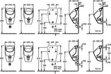 Villeroy & Boch Absaug-Urinal O.novo 752300 – 335 x 320 mm, Weiß Alpin, DirectFlush