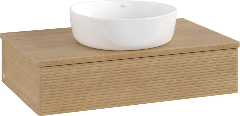 Villeroy & Boch Antao Waschbeckenunterschrank 800 mm Warm Walnut mit Auszugsbeleuchtung
