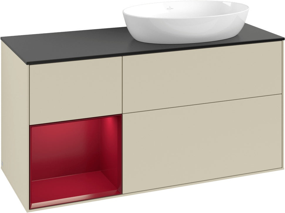 Villeroy & Boch Finion Waschtischunterschrank 1200 mm Glossy White mit Beleuchtung