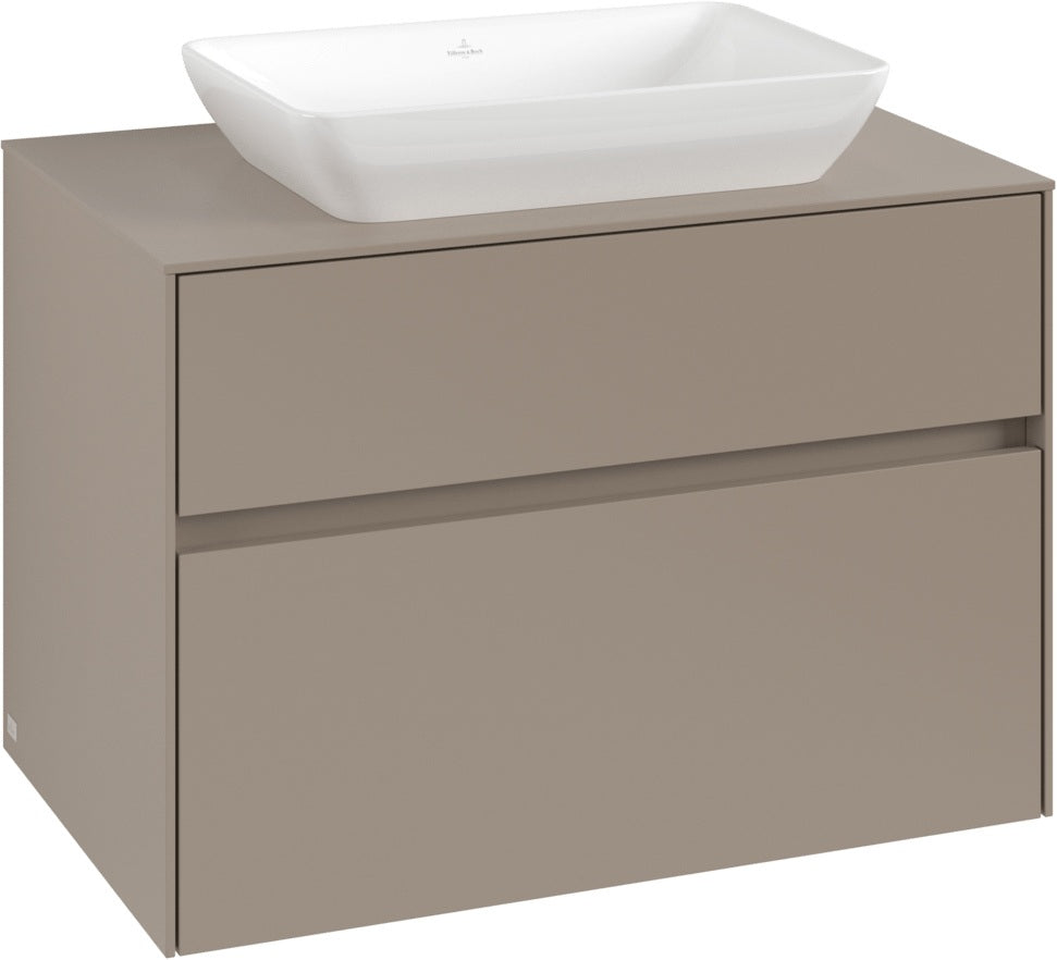 Villeroy & Boch Waschbeckenunterschrank Collaro C10800 800x548x500 mm Eckig Taupe