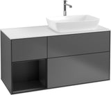Villeroy & Boch Finion Waschbeckenunterschrank 1200 mm Glossy White Lacquer mit Beleuchtung