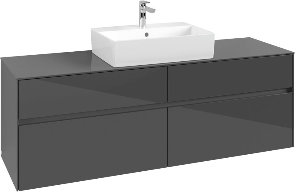 Villeroy & Boch Waschtischunterschrank Collaro C134 1600 mm Glossy White mit 4 Auszügen