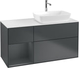 Villeroy & Boch Finion Waschbeckenunterschrank 1200 mm Glossy White Lacquer mit Beleuchtung