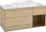 Villeroy & Boch Finion Waschtischunterschrank G711G Black Matt Lacquer 1200 mm mit Beleuchtung