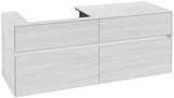 Villeroy & Boch Collaro Waschtischunterschrank 1400 mm Soft Grey mit 4 Auszügen und Becken links