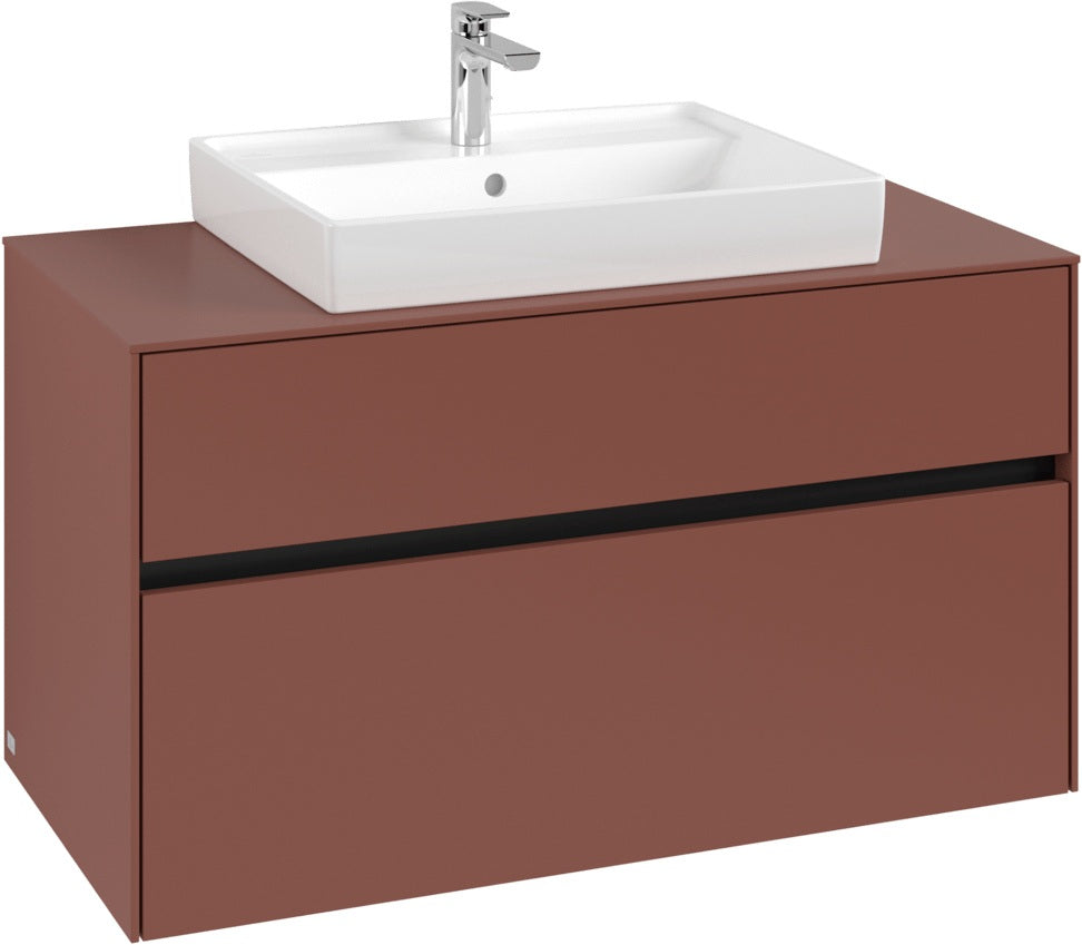 Villeroy & Boch Waschtischunterschrank Collaro C01900 1000 mm White Oak – Wandmontage, 2 Auszüge, SoftClosing