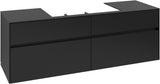 Villeroy & Boch Waschtischunterschrank Collaro C02800VL 1600 mm Volcano Black mit 4 Auszügen und Push-Open