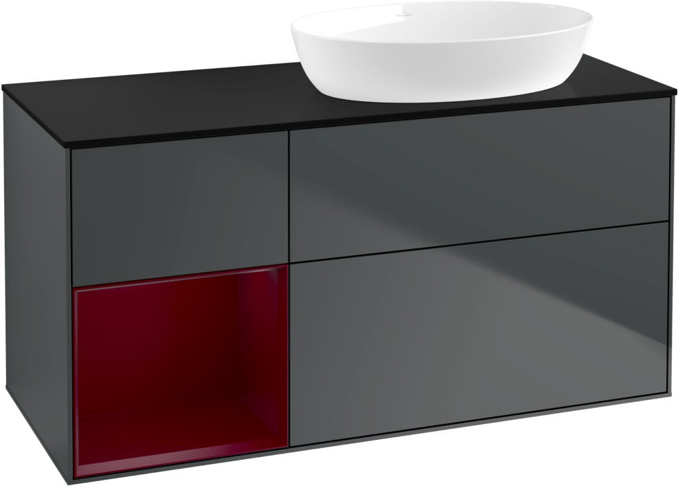 Villeroy & Boch Waschtischunterschrank Finion FA42G 1200 mm Glossy White Lacquer mit Beleuchtung
