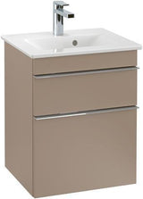Villeroy & Boch Waschtischunterschrank VENTICELLO 466 mm Eiche Santana Oak mit 2 Auszügen und Griffleiste in Chrom