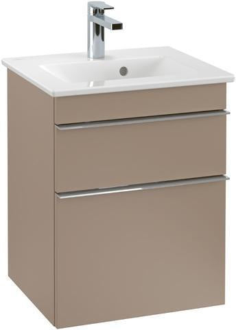 Villeroy & Boch Waschtischunterschrank VENTICELLO 466 mm Eiche Santana Oak mit 2 Auszügen und Griffleiste in Chrom