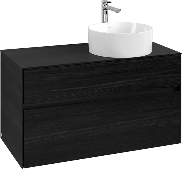 Villeroy & Boch Waschtischunterschrank Collaro C040 B0 1000 mm Black Oak mit Beleuchtung und SoftClosing