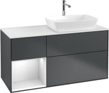 Villeroy & Boch Finion Waschbeckenunterschrank 1200 mm Glossy White Lacquer mit Beleuchtung