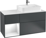 Villeroy & Boch Waschtischunterschrank Finion G141G 1200 mm Glossy White mit LED-Beleuchtung