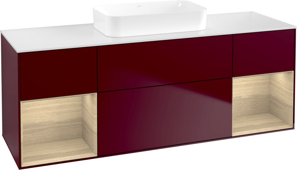Villeroy & Boch Finion Waschtischunterschrank 1600 mm Glossy White Lacquer mit Beleuchtung