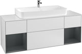 Villeroy & Boch Finion Waschtischunterschrank 1600 mm Glossy White Lacquer mit Beleuchtung