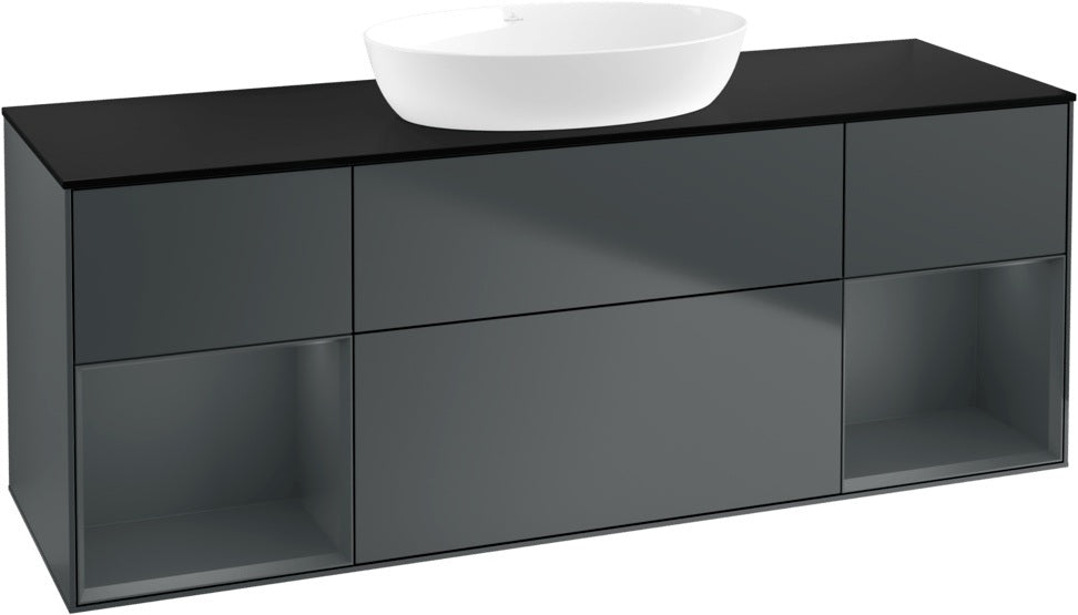 Villeroy & Boch Finion Waschtischunterschrank 1600 mm Glossy White Lacquer mit Beleuchtung