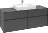 Villeroy & Boch Waschtischunterschrank Collaro C084 White Oak 1400 mm mit 4 Auszügen