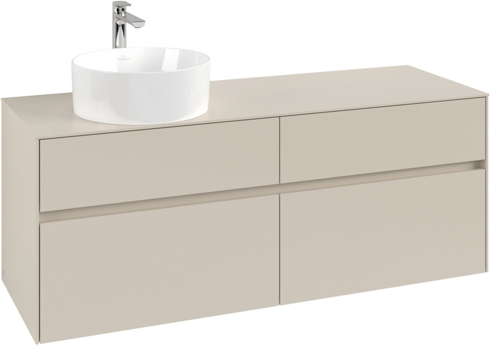 Villeroy & Boch Waschbeckenunterschrank Collaro C046 1400 mm Cashmere Grey mit 4 Auszügen