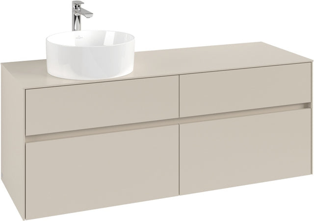Villeroy & Boch Waschbeckenunterschrank Collaro C046 1400 mm Cashmere Grey mit 4 Auszügen