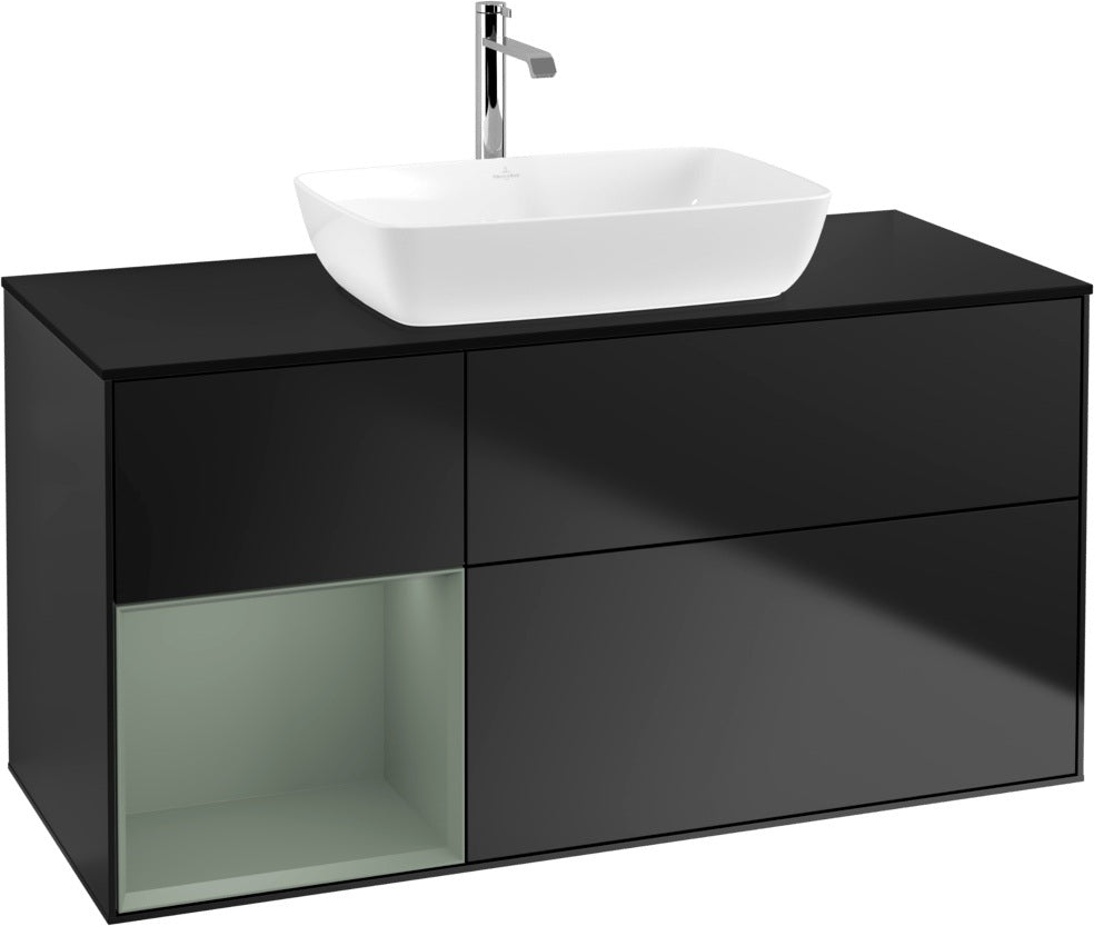 Villeroy & Boch Finion Waschtischunterschrank 1200 mm Glossy White Lacquer mit Beleuchtung
