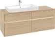 Villeroy & Boch Waschtischunterschrank Collaro C089 B0 1400 mm Nordic Oak mit Beleuchtung