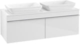 Villeroy & Boch Venticello Waschtischunterschrank 1257 mm Glossy White für 2 Waschbecken