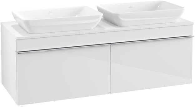 Villeroy & Boch Venticello Waschtischunterschrank 1257 mm Glossy White für 2 Waschbecken