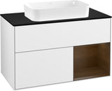 Villeroy & Boch Waschtischunterschrank Finion F252G 1000 mm Glossy White Lacquer mit LED-Beleuchtung