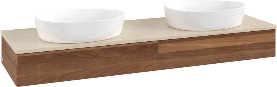 Villeroy & Boch Waschtischunterschrank Antao 1600 mm Warm Walnut mit LED-Beleuchtung