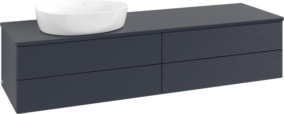 Villeroy & Boch Waschtischunterschrank Antao L26150 1600 mm Anthrazit Matt mit Beleuchtung