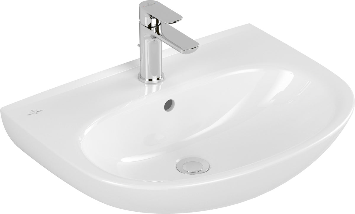 Villeroy & Boch Wandwaschbecken O.novo 600x460 mm Oval Weiß Alpin – ohne Hahnloch