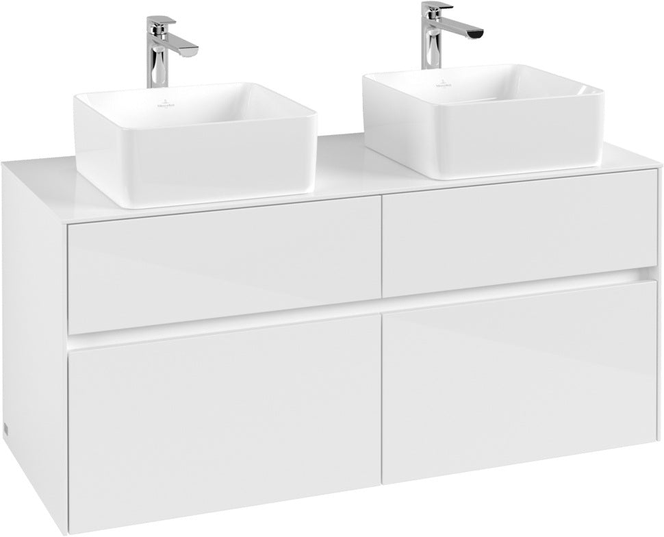 Villeroy & Boch Waschtischunterschrank Collaro C044 Glossy White 1200 mm mit 4 Auszügen