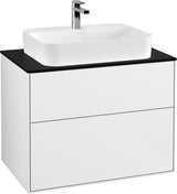 Villeroy & Boch Finion Waschbeckenunterschrank 800 mm Glossy White Lacquer mit LED-Beleuchtung