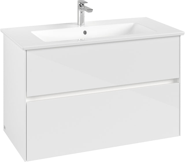 Villeroy & Boch Waschtischunterschrank Collaro C145 B0 Glossy White 961 mm mit LED-Beleuchtung