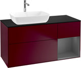 Villeroy & Boch Finion Waschtischunterschrank 1200 mm Glossy White mit Beleuchtung und SoftClosing