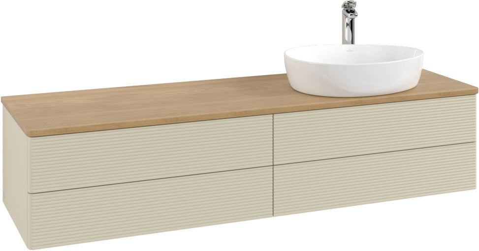 Villeroy & Boch Waschtischunterschrank Antao 1600 mm Anthrazit mit LED-Auszugsbeleuchtung