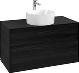 Villeroy & Boch Waschtischunterschrank Collaro C038 B0 1000 mm Black Oak mit Beleuchtung