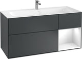 Villeroy & Boch Finion Waschbeckenunterschrank Glossy White Lacquer 1196 mm mit LED-Beleuchtung