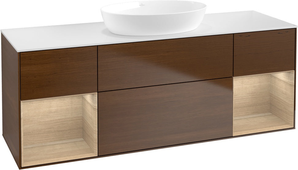 Villeroy & Boch Finion Waschbeckenunterschrank 1600 mm Glossy White Lacquer – mit LED-Beleuchtung